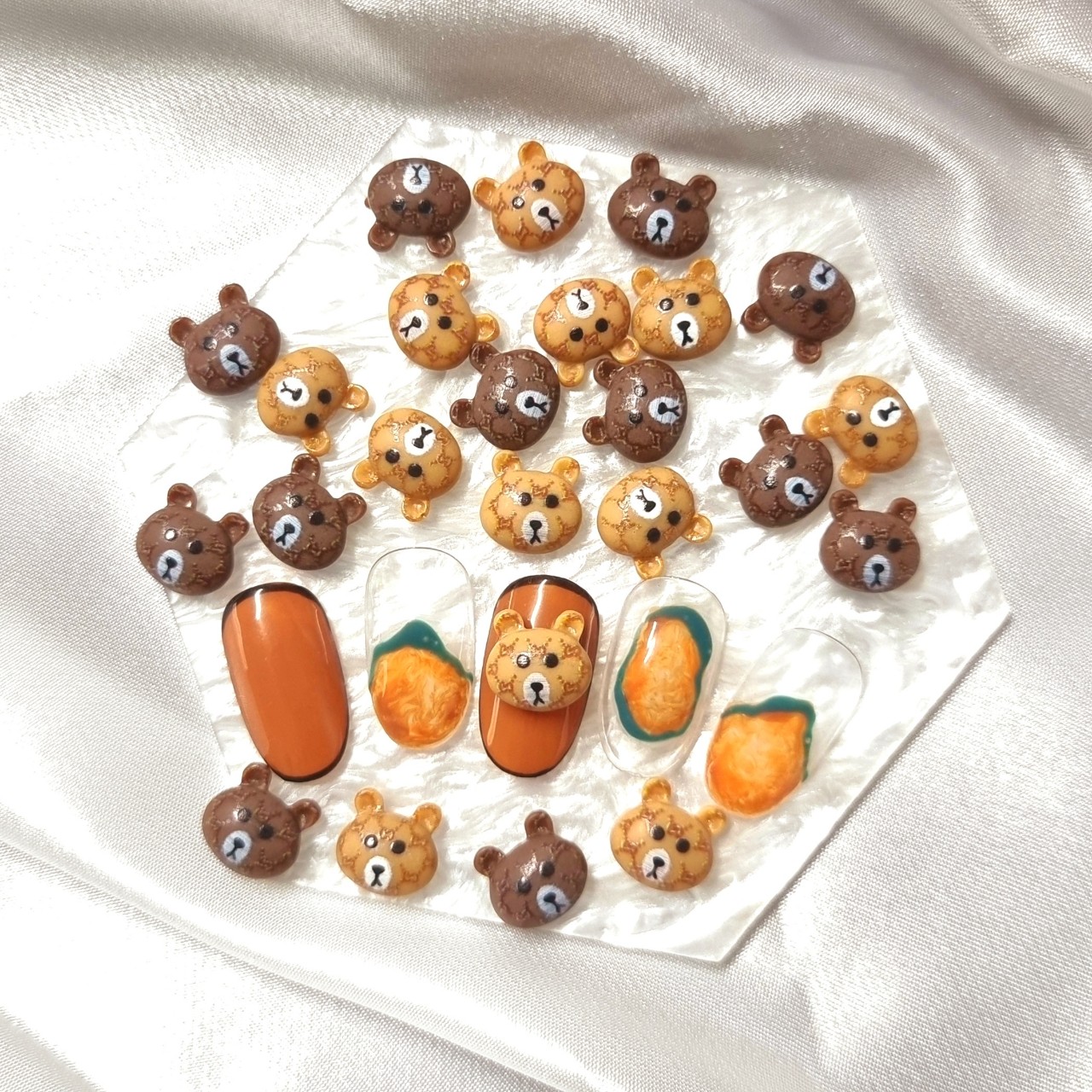 Charm Gấu Nail Trí Móng Tay Phụ Kiện Trang Trí Móng 3D
