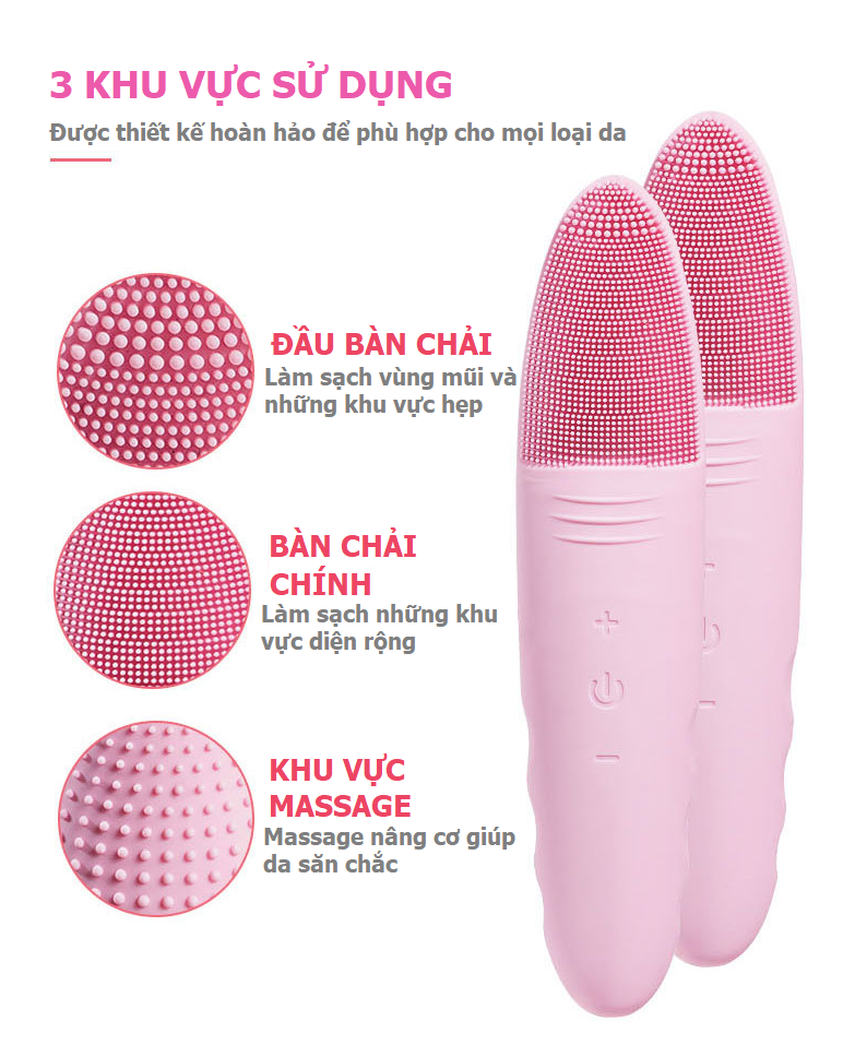 [BH 1 ĐỔI 1] Máy rửa mặt AIKEDILI SONIC FICAL BRUSH & MASSAGER