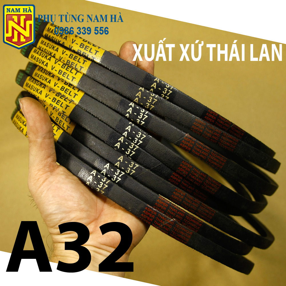 Dây curoa trơn đai thang Masuka (V-belt) Bản A30 đến A39