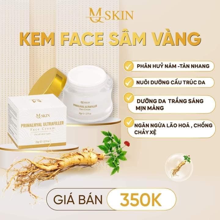 [HÓT CHÍNH HÃNG] COMBO KEM FACE CỐT NÁM SÂM VÀNG MQ SKIN