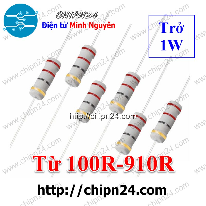 [10 con] Điện Trở 1W 5% (100R 120R 150R 180R 220R 330R 390R 470R 510R 560R 680R 820R) - [Chọn Loại]