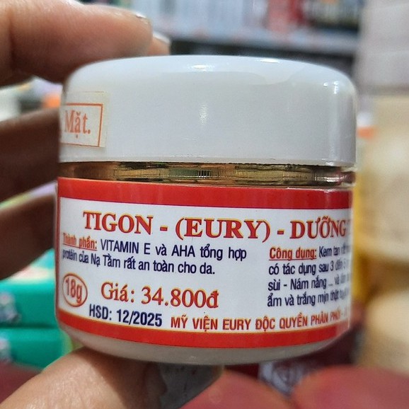KEM DƯỠNG TRẮNG DA TIGON 18G