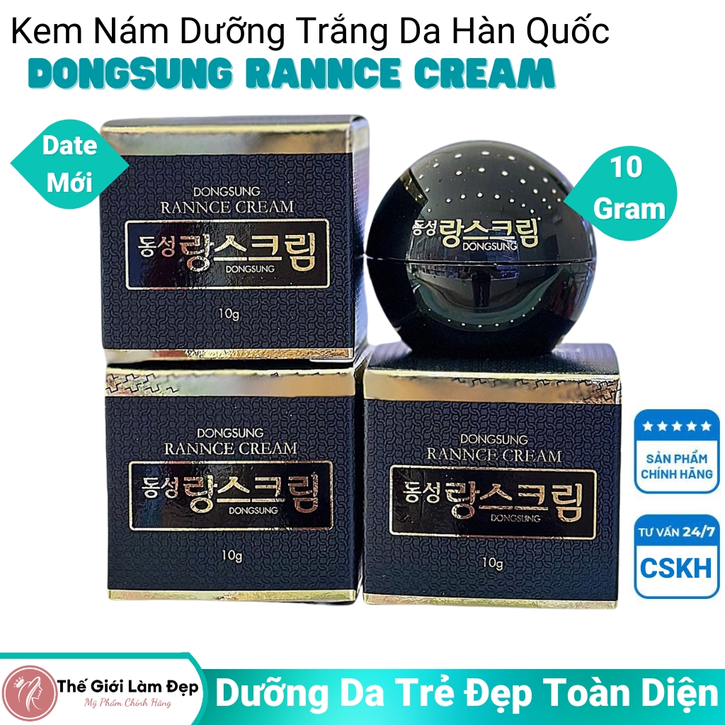 Kem dưỡng da mặt DongSung Rannce Cream Hàn Quốc 10gram nữ nam chính hãng,kem giảm thâm ngừa xoá nám đồi mồi tàn nhang đốm nâu phục hồi chống lão hoá da skincare nhạy cảm ngày đêm tay trắng sáng lâu năm hiệu quả mini size-Thế Giới Làm Đẹp