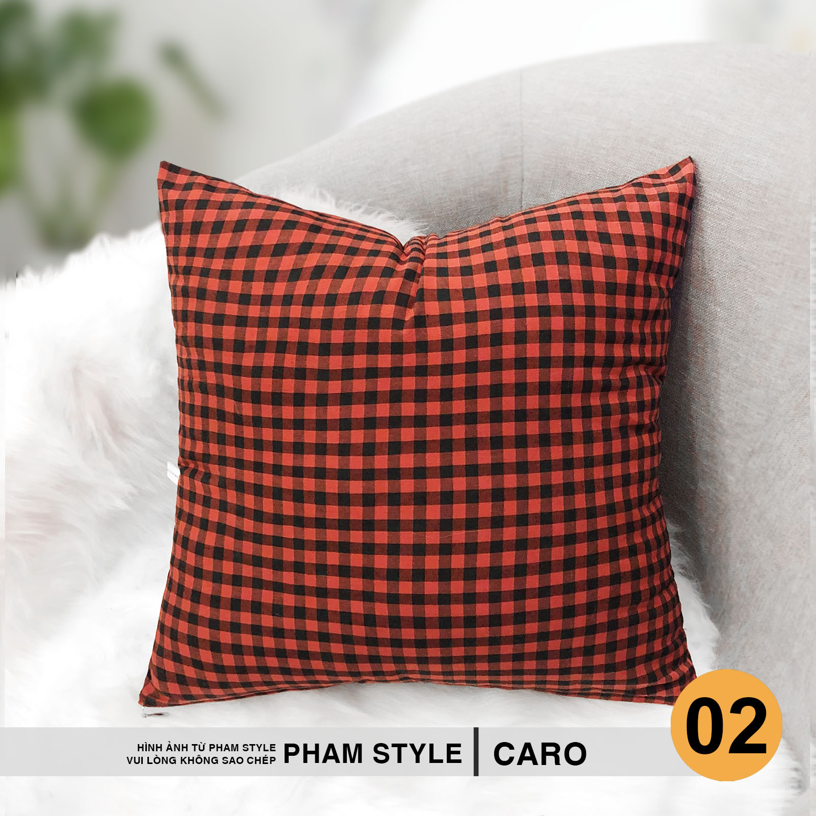 Gối Sofa Trang Trí CARO (45x45cm)