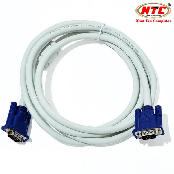 Cáp tín hiệu VGA đầu chống nhiễu 5m VS - loại dày (trắng)