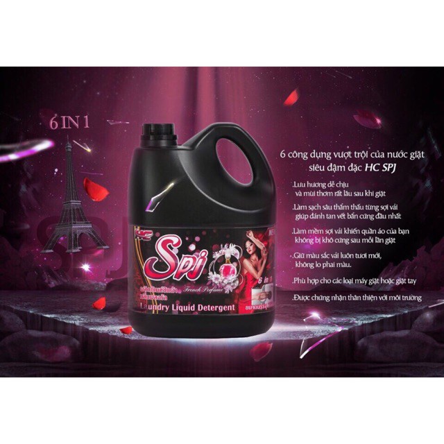 [HCM]Giặt Xả SPJ siêu Đậm Đặc 6in1 3500ml Thái Lan (ĐEN)