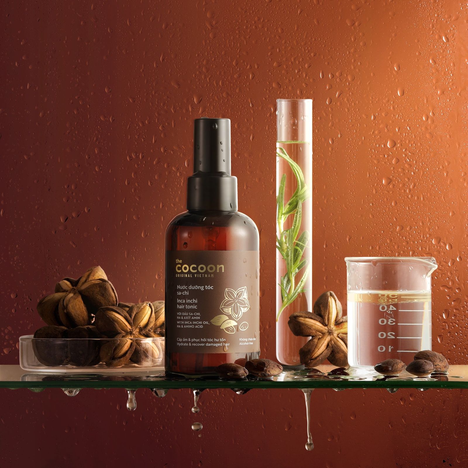 Nước dưỡng tóc Sa-chi Cocoon cấp ẩm & phục hồi tóc hư tổn 140ml