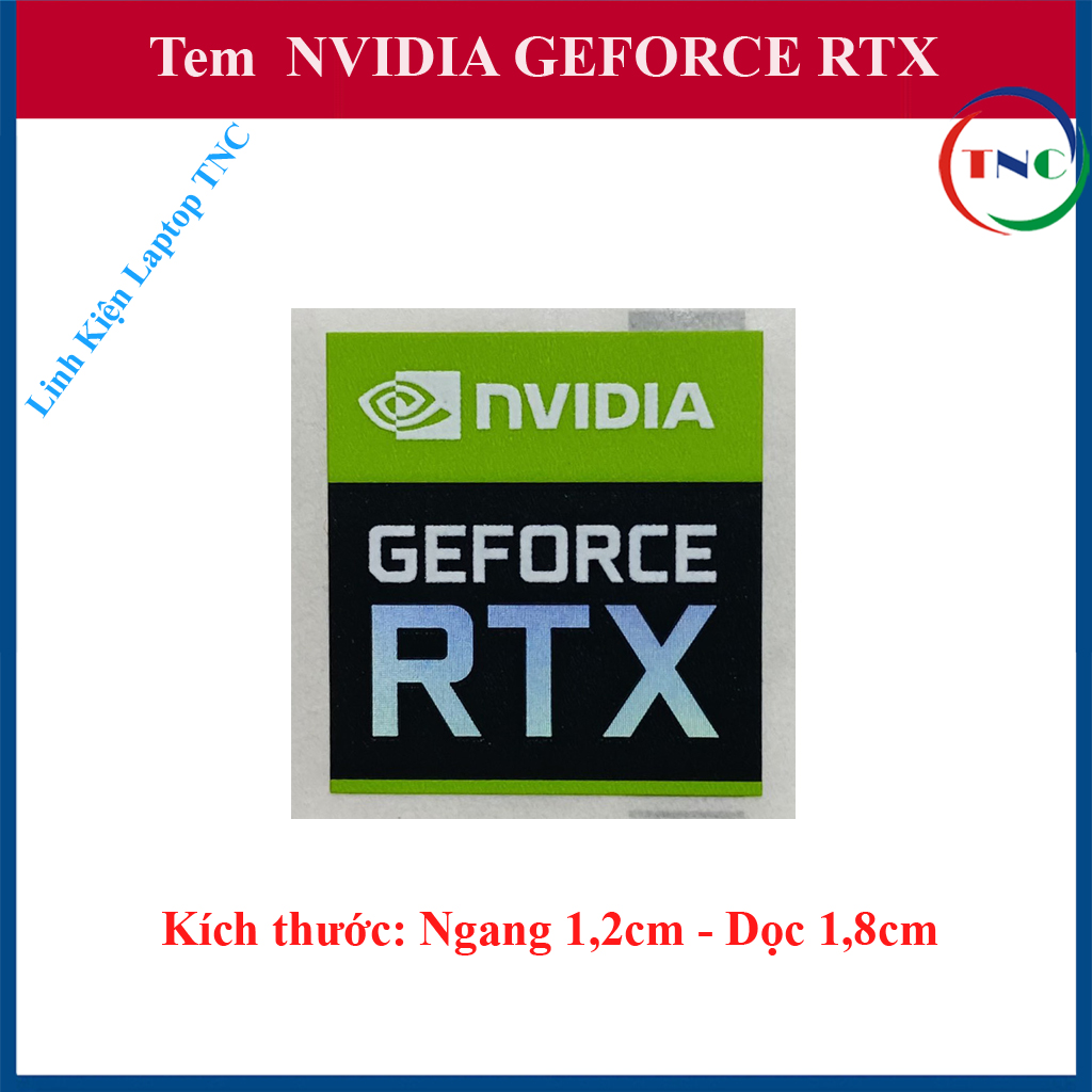 Tem nvidia geforce rtx dán trang trí máy tính, laptop