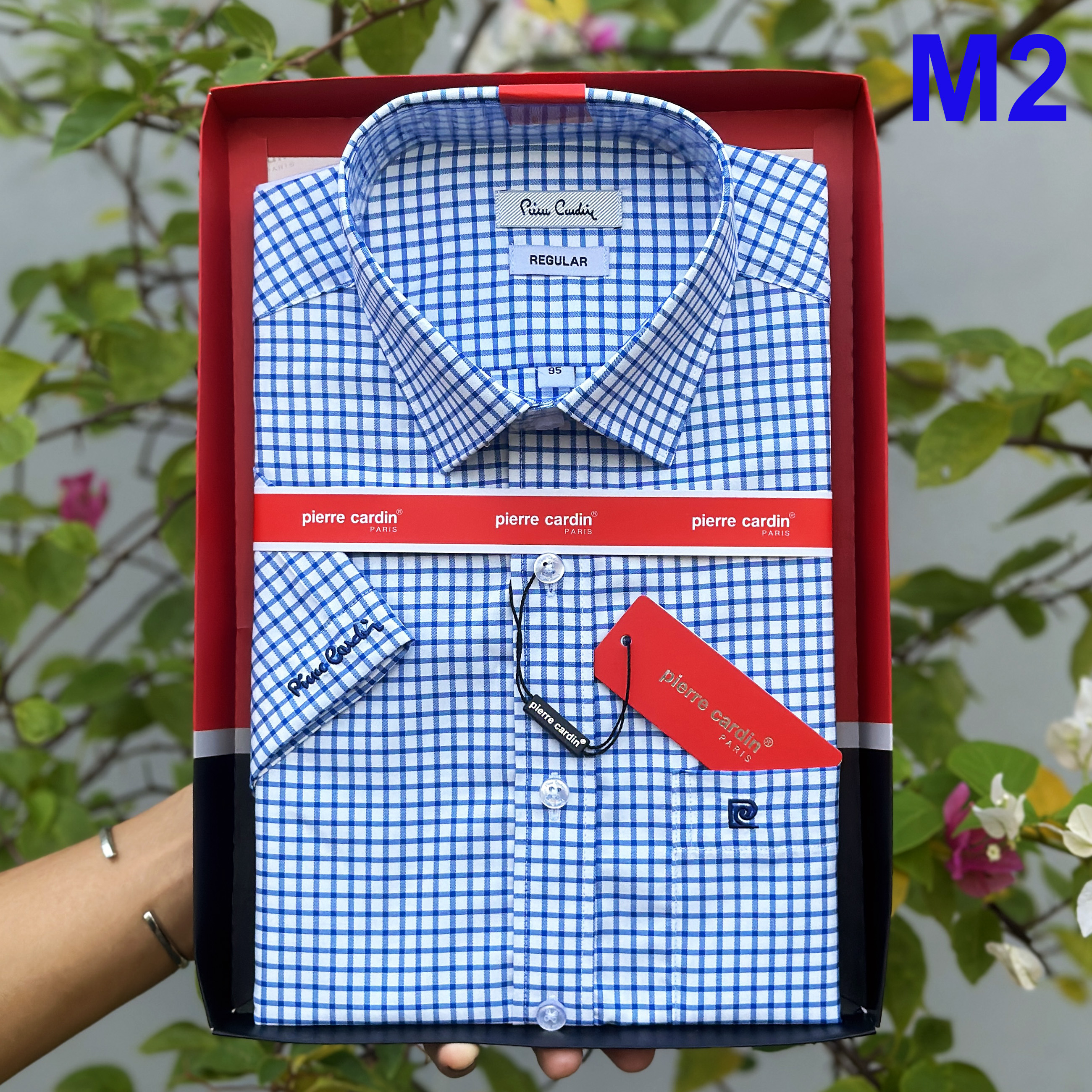 Áo sơ mi pierre cardin, áo sơ mi kẻ caro, áo sơ mi công sở vải cotton cao cấp xuất xịn hàn quốc 2023