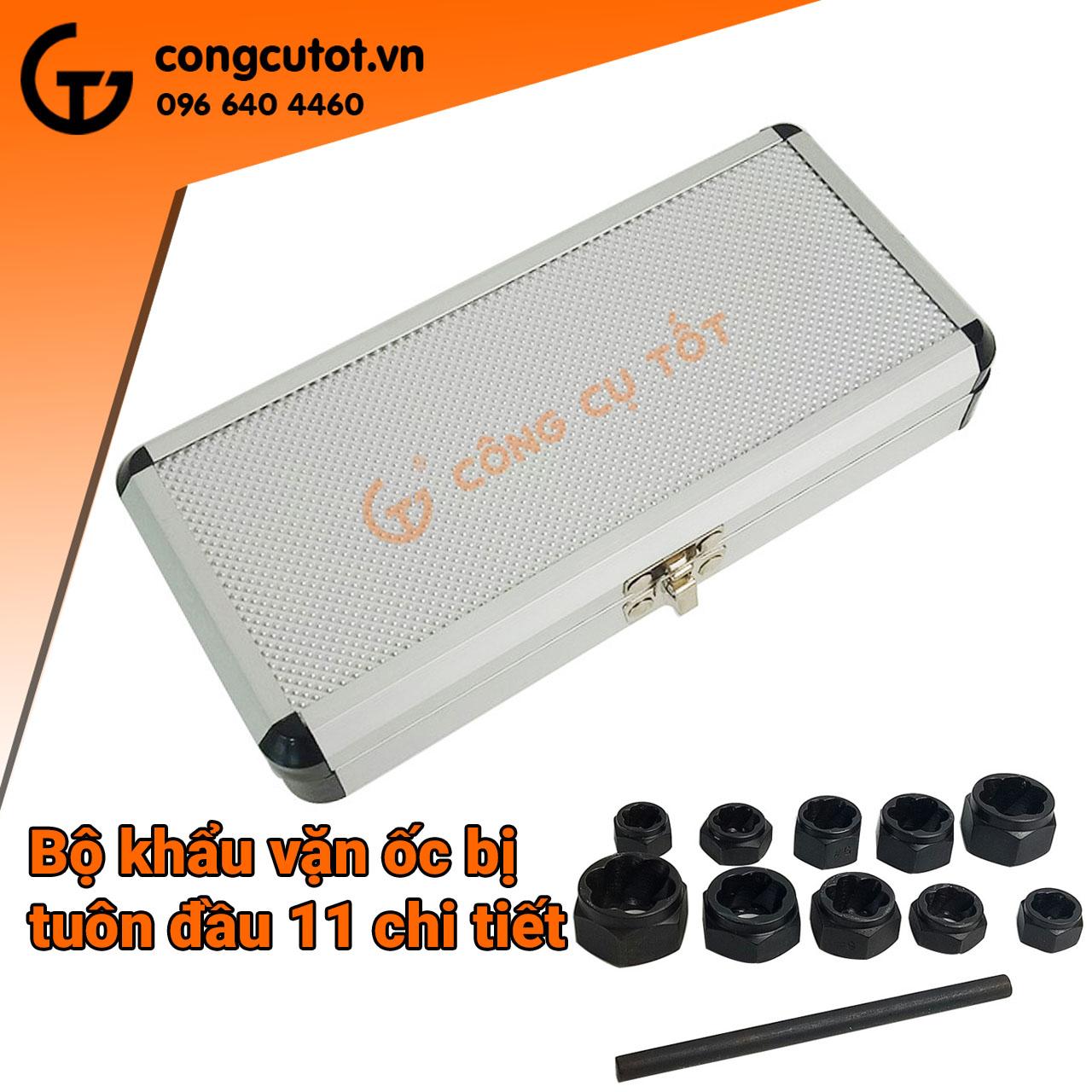 Bộ 11 khẩu vặn ốc bị tuôn đầu 9-19mm