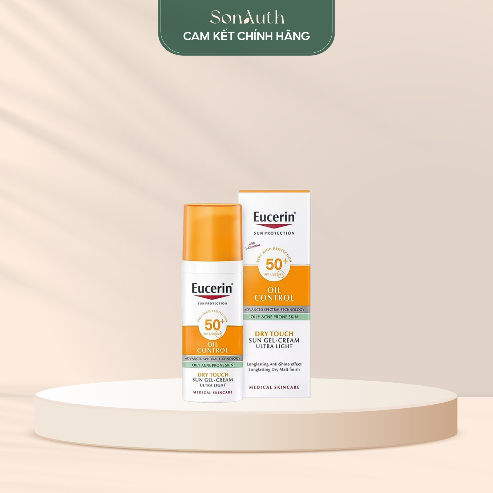 Kem chống nắng eucerin acne oil control dry touch sun gel - cream spf50+ 50ml