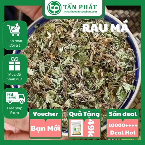 [Túi lớn 500gram] Rau má khô chuyên dùng để pha trà và hãm trà siêu thơm ngon  - tấn phát