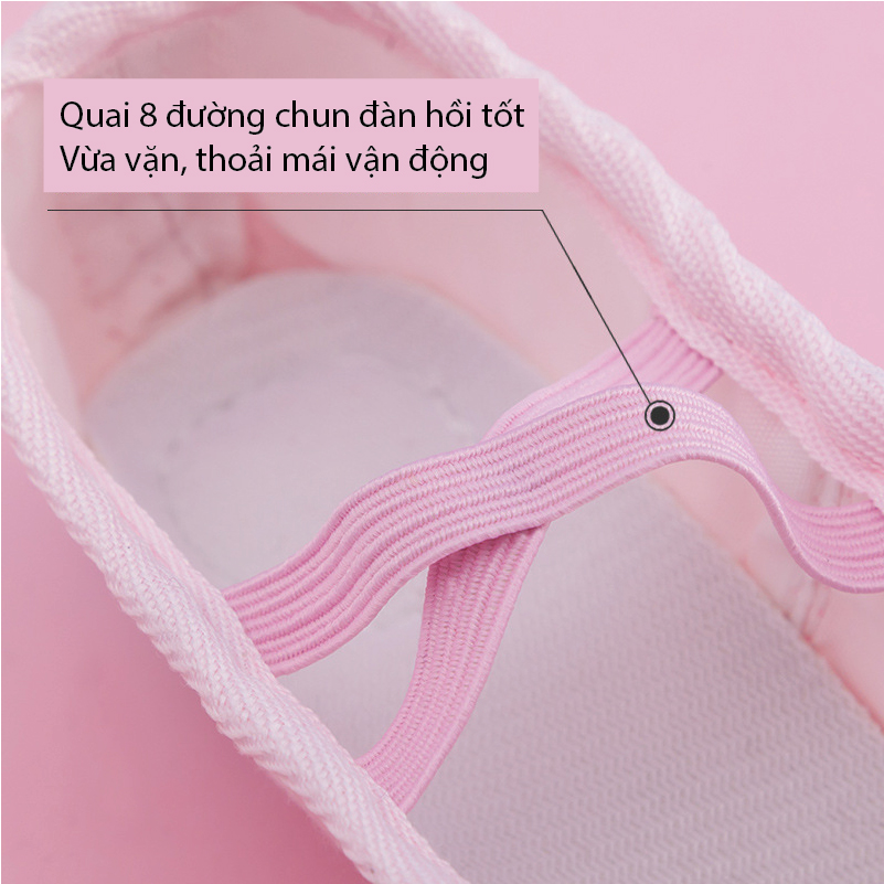 Giày Múa Cho Bé KIDSBALLET Giày Múa Ba Lê Giày Múa Trẻ Em