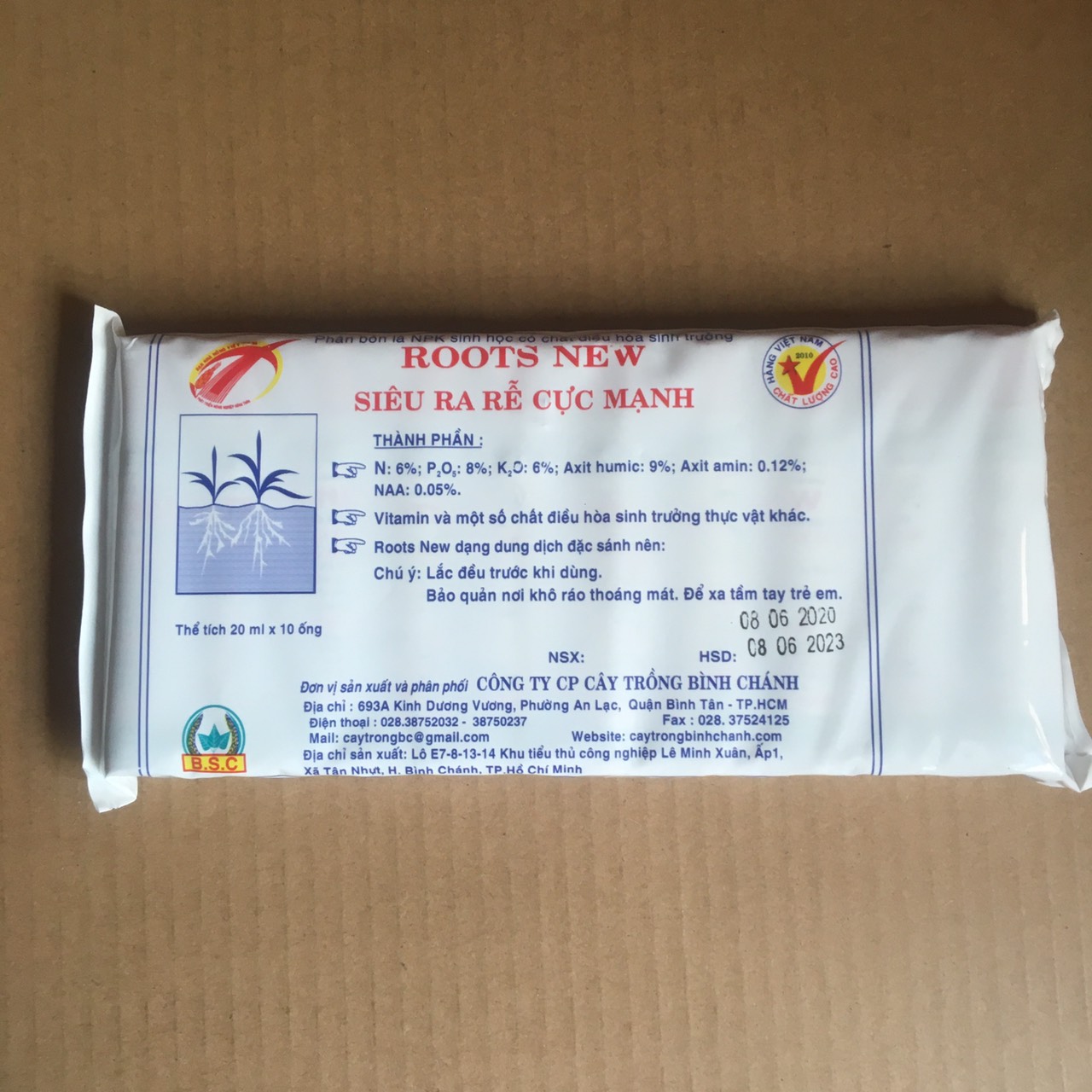 Dung dịch kích rễ cây trồng Siêu ra rễ cực mạnh Roots New - VĨ 10 ống 20ml