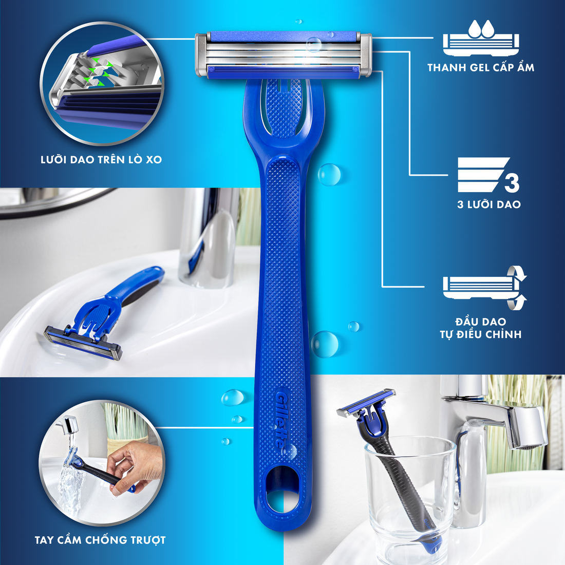 Bộ Dao Cạo Nam GILLETTE Flexi Vibe