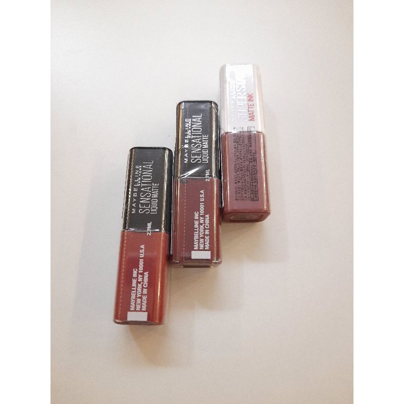 Combo 3 cây Son kem lì maybelline 2,7 ml  màu 02 và 80