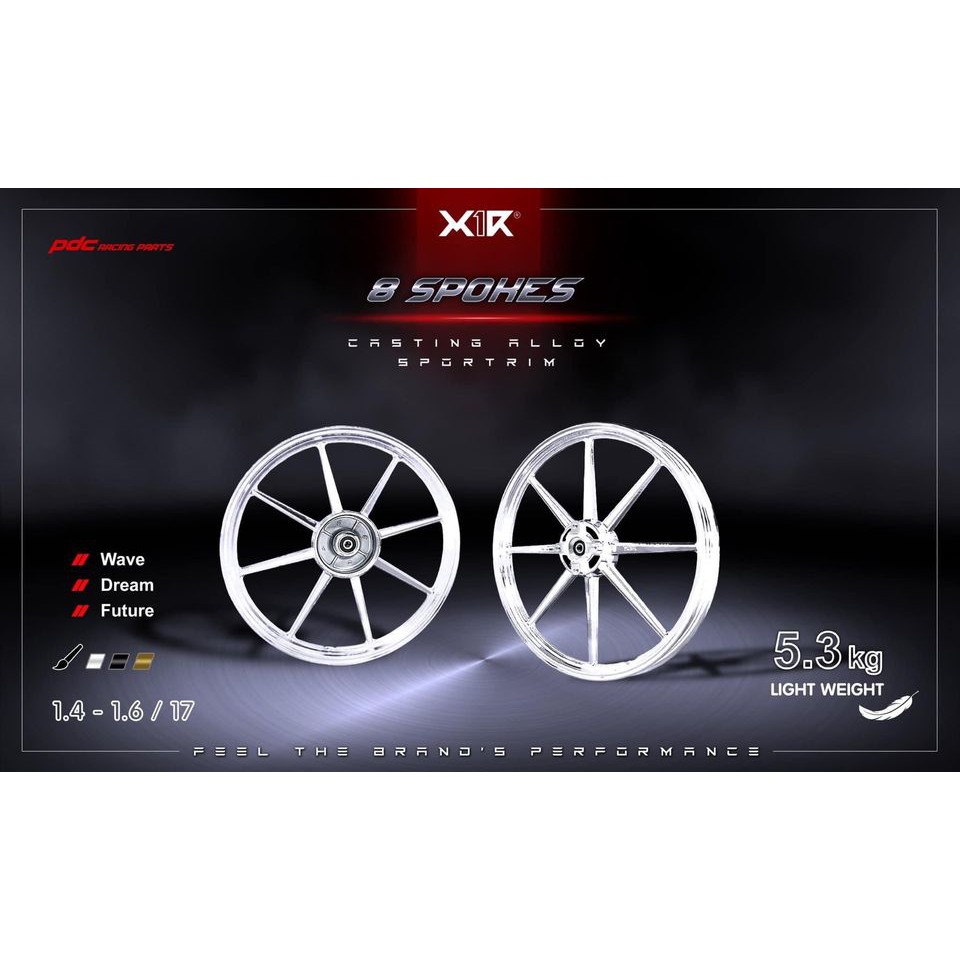 VÀNH MÂM ĐÚC 8 CÂY WAVE S110 / RSX 110 / FULED FUTURE 125  FI