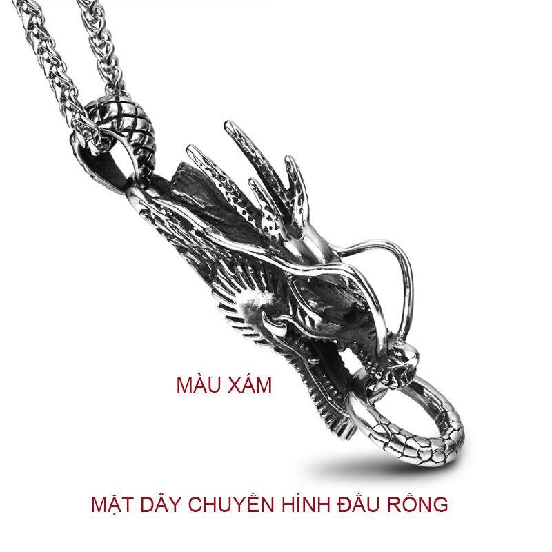 Mặt dây chuyền nam đầu rồng BF1147 bằng hợp kim Titan (không có dây)