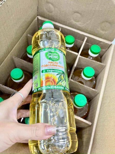 Dầu ăn oliu và hướng dương loại 1 lít Drovoe
