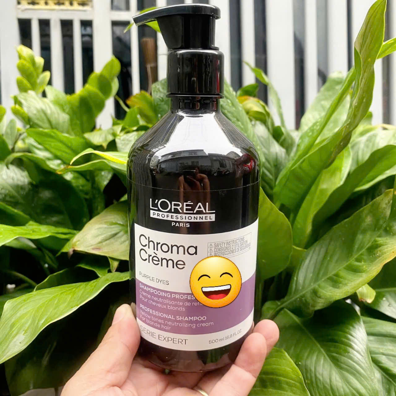 Dầu gội tím khử vàng tóc sáng màu Loreal Professionnel Chroma Crème Purple Dyes Shampoo 500ml