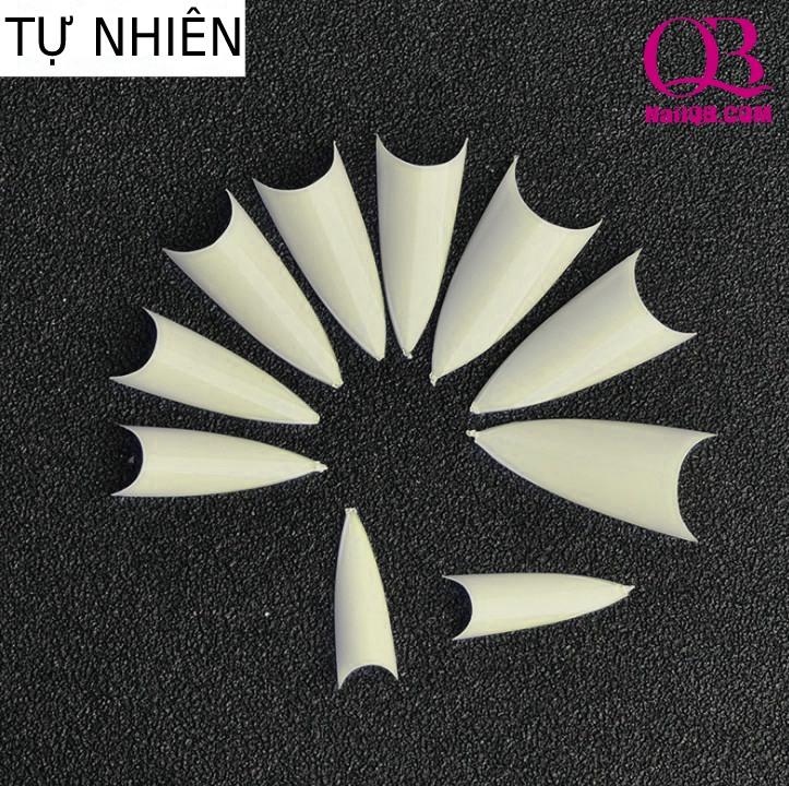 Móng tay giả nối móng gel, móng bột form nhọn (móng típ) bịch 500 móng đủ kích cỡ