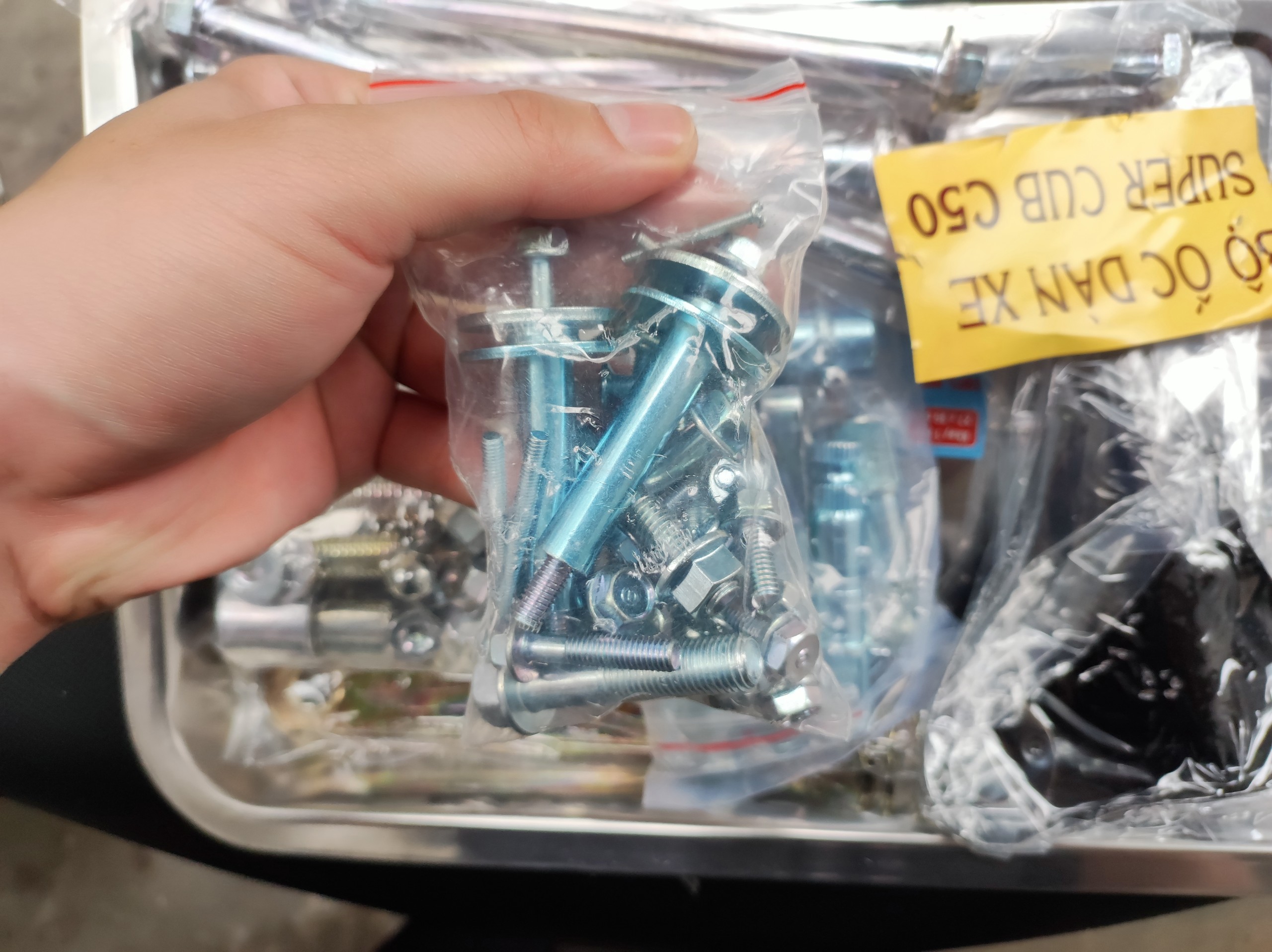 Bộ ốc dàn xe máy Dream Thái , Dream Việt , Wave Alpha Full đủ chi tiết, xi mạ đẹp