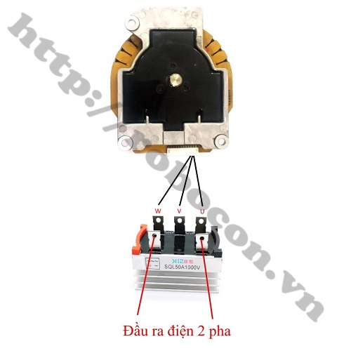 BỘ COMBO CHẾ MÁY PHÁT ĐIỆN GIÓ TỪ ĐỘNG CƠ ASMO 9.4W