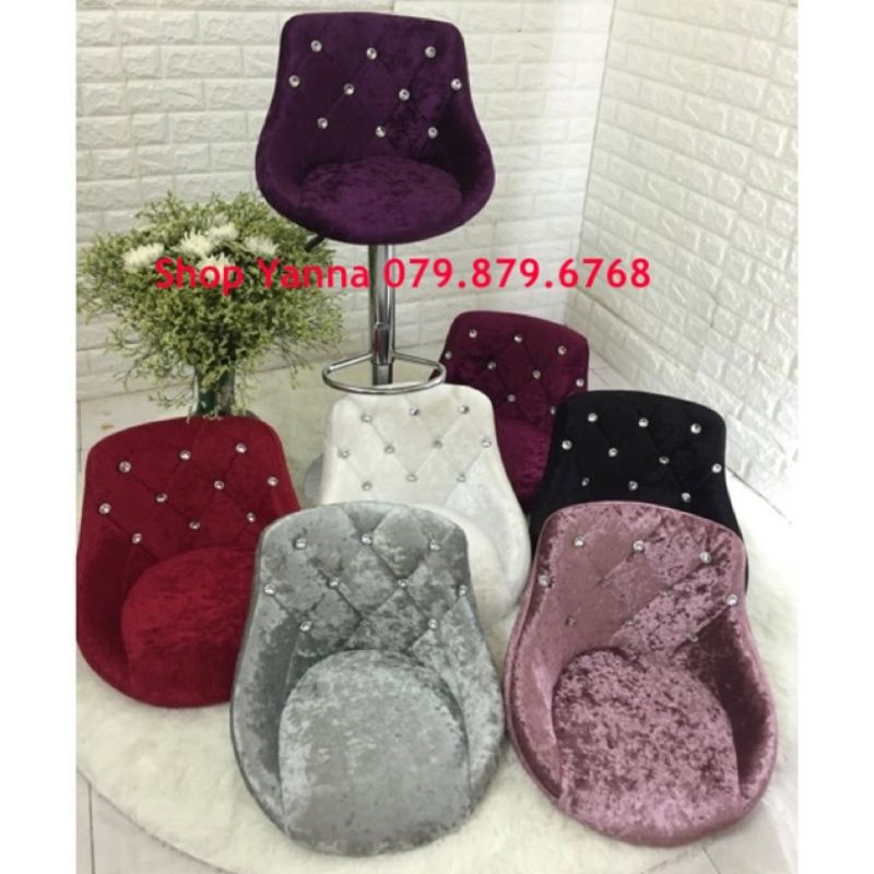 Ghế Quầy Bar Cao Cấp - Ghế Nhung
