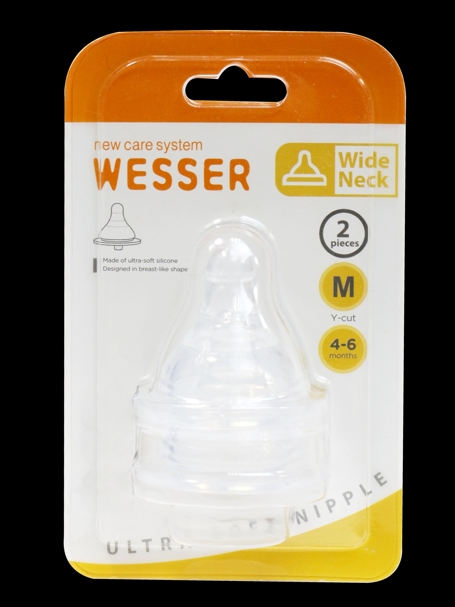 Ty thay bình sữa Wesser cổ rộng size- 2 cái vỹ