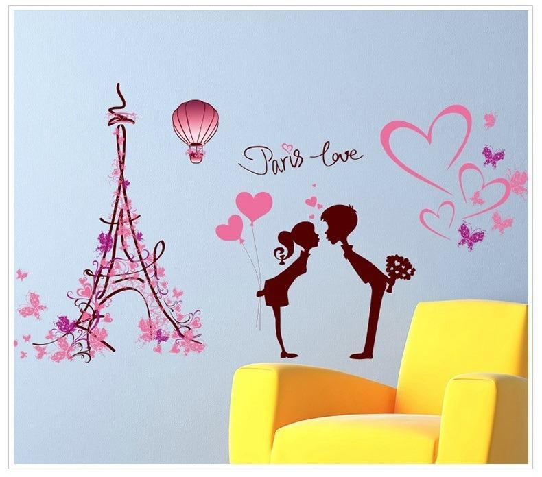 [HCM]DECAL DÁN TƯỜNG HOA HỒNG ĐỎ TO VÀ CẶP ĐÔI