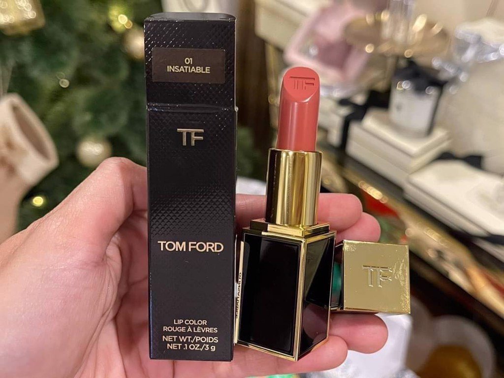 Son Tom Ford Lip Color 01 Insatiable 3g Màu Hồng Cam Đất Dưỡng Ẩm Lâu Đến  Tám Giờ Thiết Kế Sang Trọng 