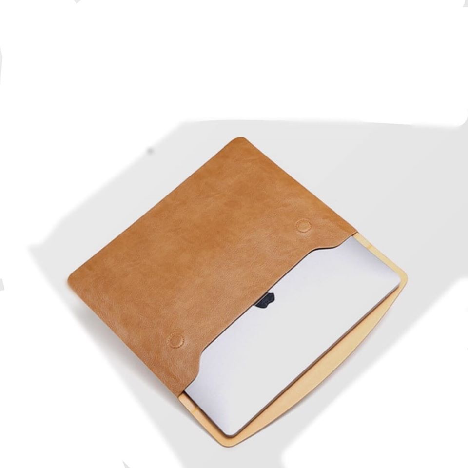 BAO DA, TÚI DA, CẶP DA CHỐNG SỐC CHO MACBOOK, LAPTOP MÀU DA BÒ