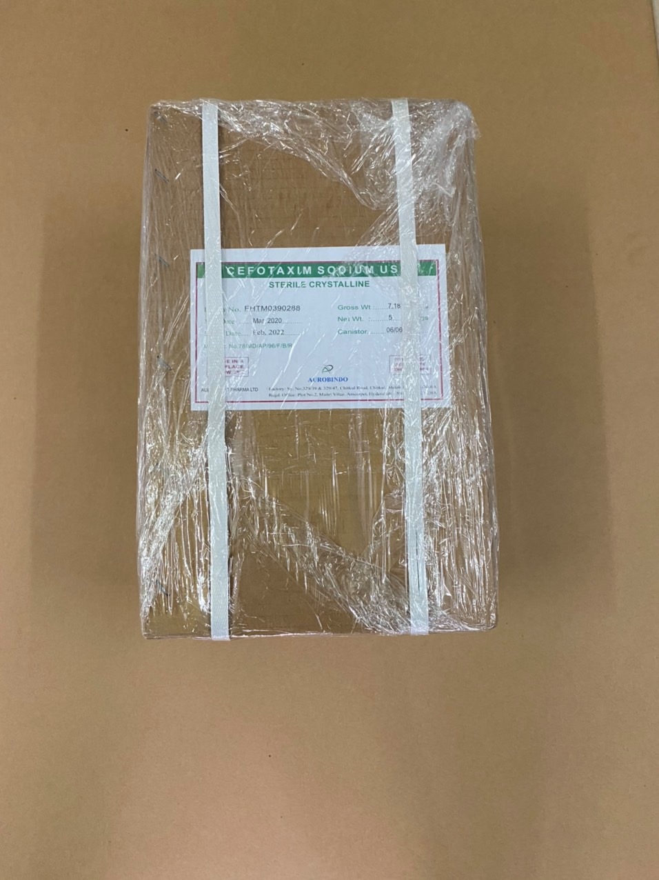 [10KG] Kháng sinh CEFOTAXIME SODIUM 98% AUROBINDO (dùng cho thú y, thủy sản)