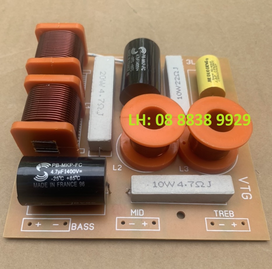 MẠCH PHÂN TẦN 3 ĐƯỜNG TIẾNG LOA CÔNG SUẤT LỚN HIFI - GIÁ 1 MẠCH