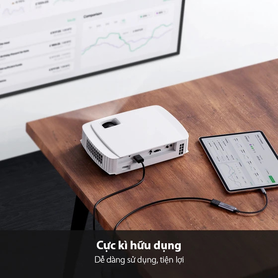 Cáp chuyển USB TYPE C sang HDMI UGREEN CM297 | Chuẩn HDMI 2.0 | Chipset VL100 và PS176 | Bảo hành 18 tháng 1 Đổi 1| 70444.