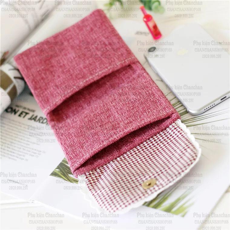 Ví Mini Hoa trắng nắp gập 2 ngăn 53k