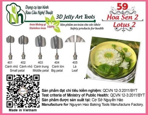 Kim rau câu 3D Ngọc Huệ (bộ 5 kim số 59 - hoa sen 2)