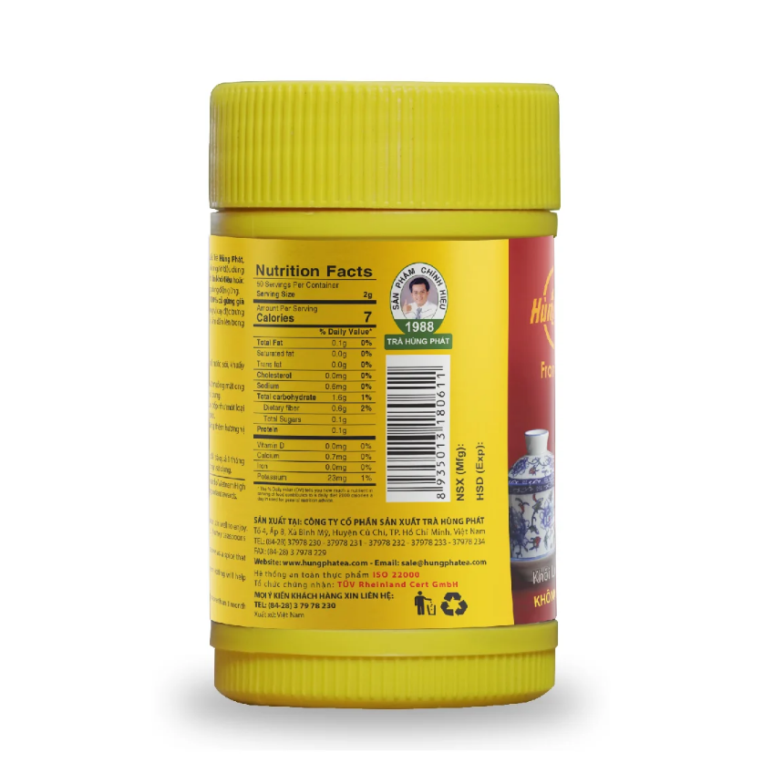 Trà Gừng Nguyên Chất (Hũ Dạng Bột 100g) - Trà Hùng Phát