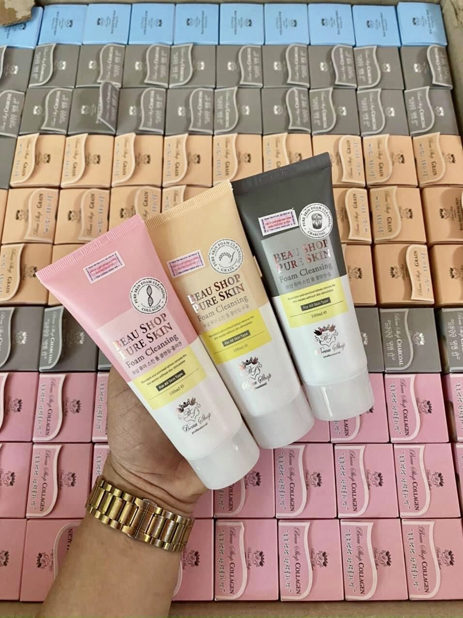 SỮA RỬA MẶT BEAU SHOP TẠO BỌT SẠCH DA HÀN QUỐC PURE SKIN FOAM CLEASING 100ML