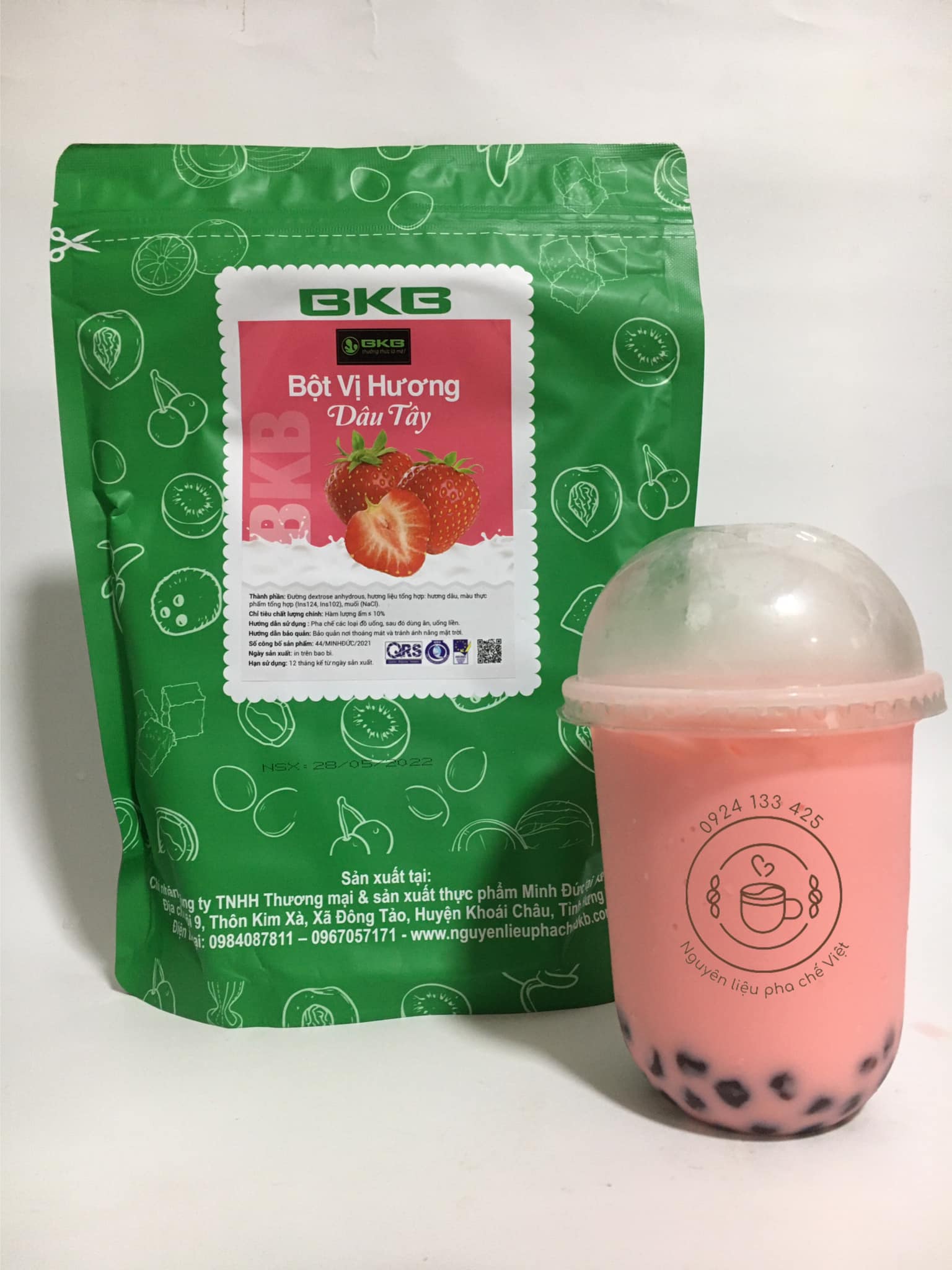 Bột vị dâu BKB pha trà sữa túi 1kg