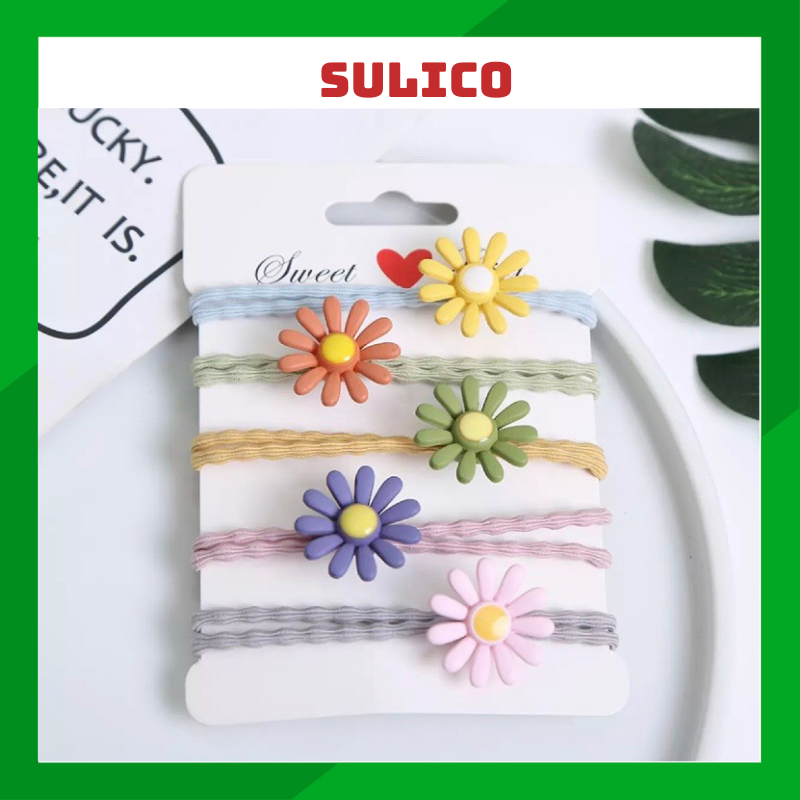 Cột tóc hoa cúc siu xinh Sulico ( 10 cái)