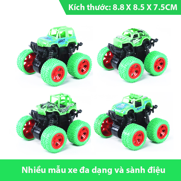 Xe địa hình bánh đà, xe ô tô đồ chơi cho trẻ em nhào lộn 360 độ chạy đà cực mạnh bằng nhựa nguyên sinh ABS Baby-S – SDC054