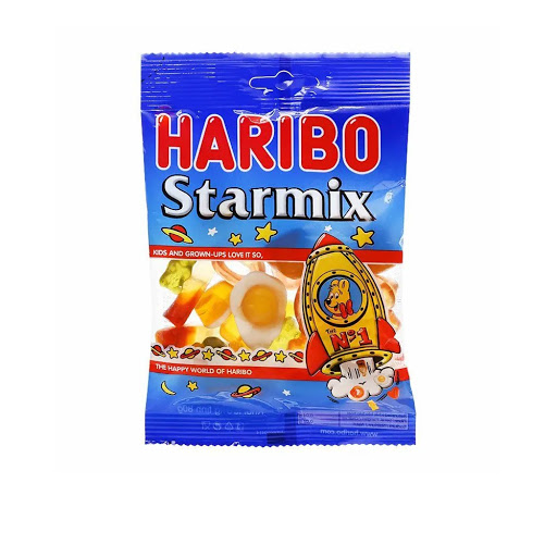 - Kẹo dẻo trái cây Haribo Starmix gói 80g