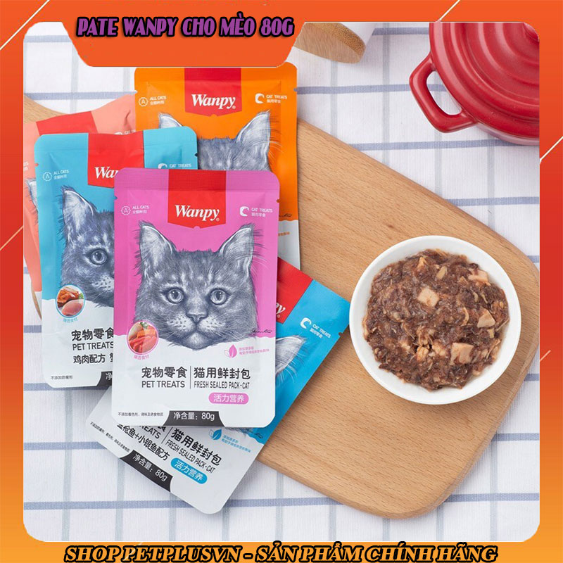 Pate cho mèo cao cấp Wanpy gói 85g
