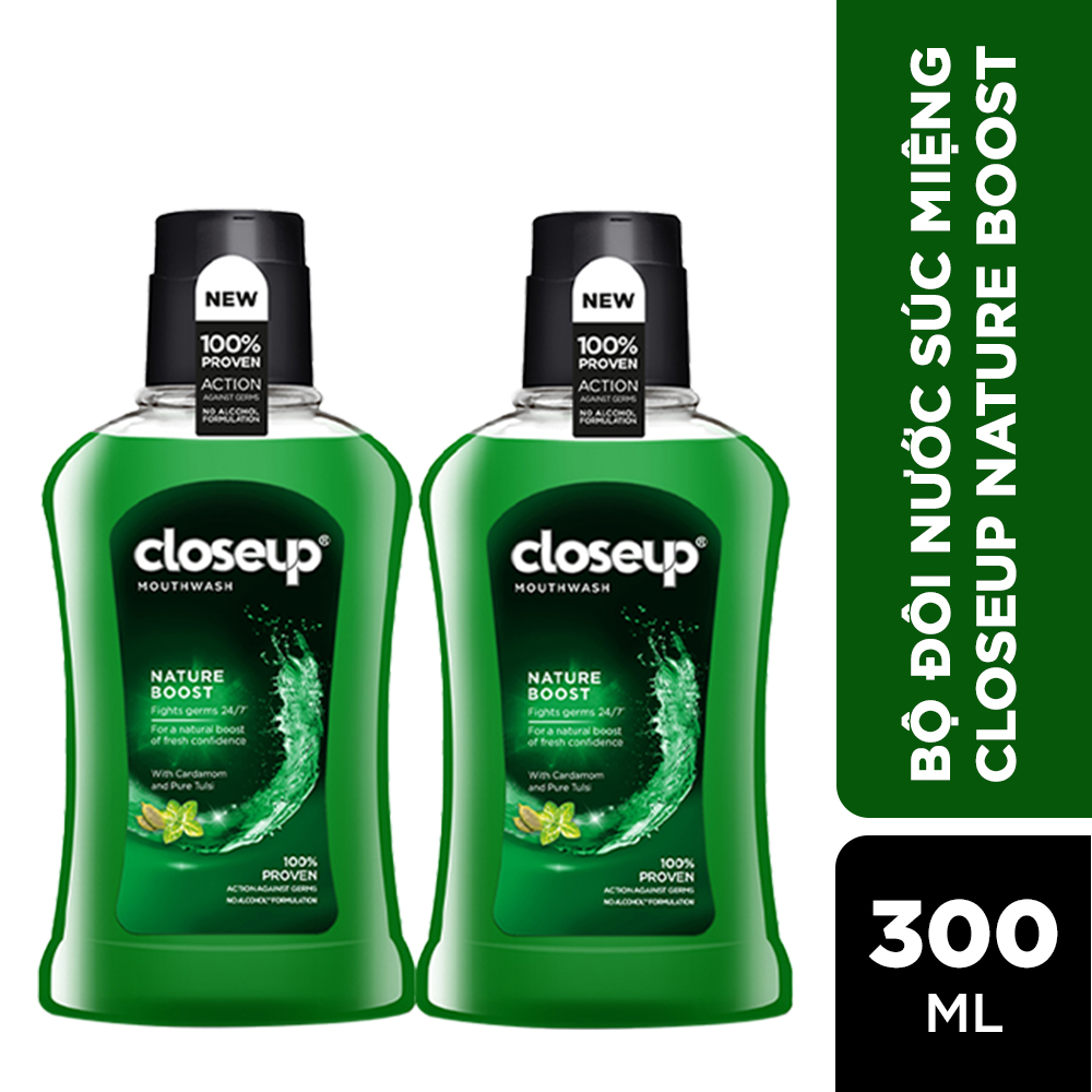 Combo 2 nước súc miệng CloseUp Nature Boost (300mlx2)
