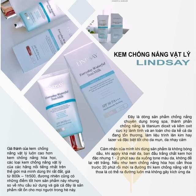 Kem Chống Nắng Vật Lý Lindsay