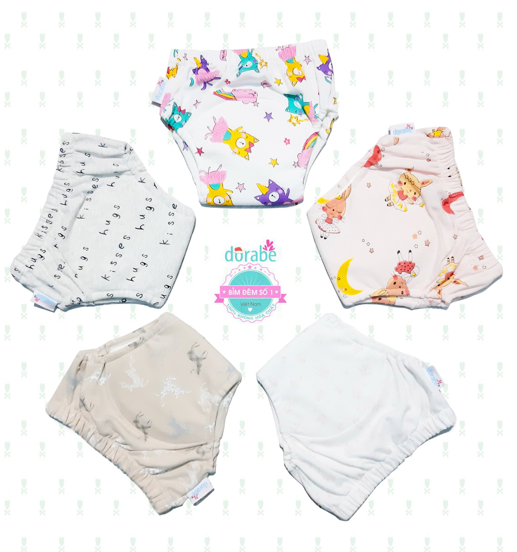 COMBO 5 QUẦN BỎ BỈM DORABE SIZE 2