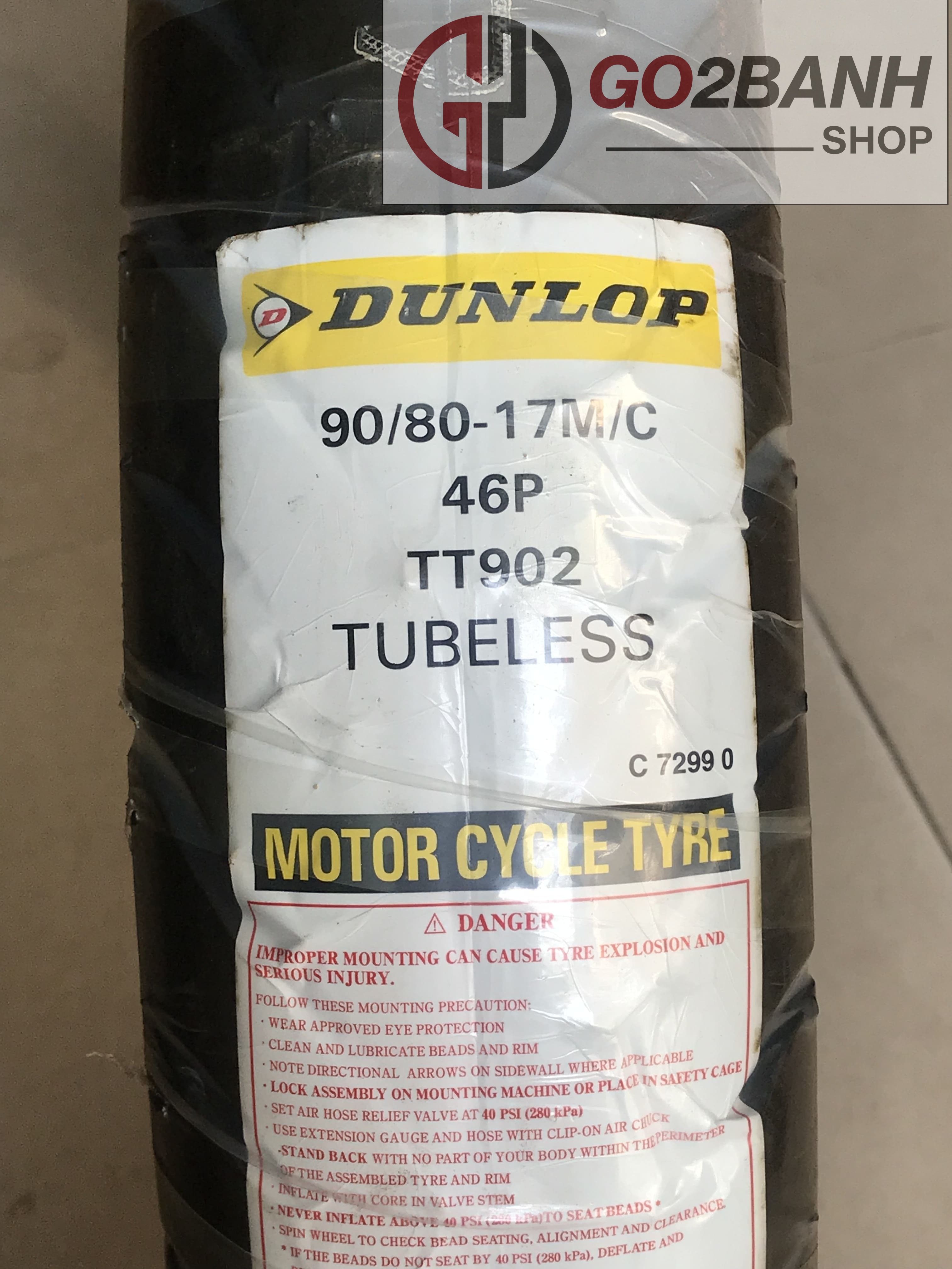Vỏ dunlop 90/80/17, 120-130-140/70/17 vỏ trước/sau winner, exciter150/155 không ruột