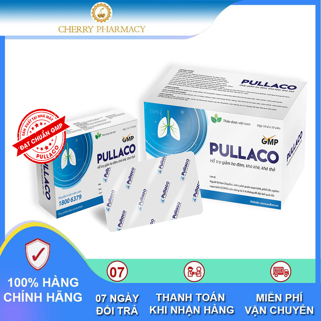 [HCM]Sản phẩm PULLACO  hỗ trợ bổ phế giảm ho hộp 20 viên