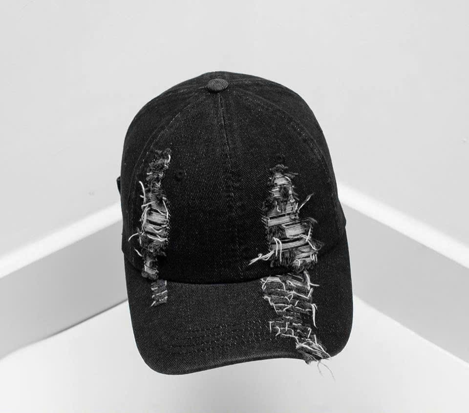 Mũ Lưỡi Trai Jean  Rách Bụi (màu xanh )